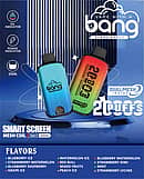 Bang 20000 Puffs Disposable Vape with Dual Mesh Coil, Smart Screen, 25ml E-liquid, 650mAh rechargeable battery – multiple fruit and menthol flavors
