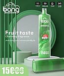 Bang Shisha 15000 Puffs Watermelon Ice Disposable Vape – 15ml E-liquid, 600mAh Type-C Rechargeable, 1.0Ω Mesh Coil, Fresh Sweet Melon Flavor with Cooling Ice