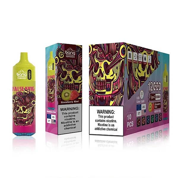 w=600,h=600,fit=scale down,gravity=auto,sharpen=1,metadata=none,format=auto,quality=70 Bang Tornado 12000 Puffs Disposable Vape – Strawberry Kiwi Flavor, Mesh Coil, Type-C Charging