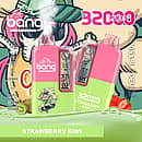 Bang 32,000-puff disposable vape, Strawberry Kiwi flavor, 32 mL e-liquid, 650 mAh Type-C, 0.5Ω dual-mesh, adjustable power.