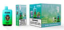 Bang Leader disposable vape set in Red Bull + Blueberry Watermelon, showing a turquoise device with monkey mascot and digital screen, single box, and 10-pcs master carton labeled 45,000 puffs with nicotine warning.