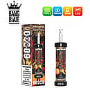 Bang Blaze 60000 60K Puffs Strawberry Kiwi disposable vape with Type-C rechargeable 1000mAh battery, 40ml e-liquid, 0.6&Omega; mesh coil and LED indicator, box and device.