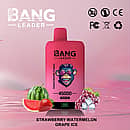 Bang Leader 45000 Puffs Dual Flavors disposable vape &mdash; Strawberry Watermelon & Grape Ice, Type-C rechargeable with battery-percentage display