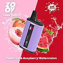 ZOOY TWINS 35000 Puffs disposable vape &mdash; Peach Ice & Raspberry Watermelon dual flavor, smart screen, dual mesh coil, 650mAh Type-C.