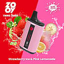 ZOOY TWINS 35000 Puffs disposable vape &mdash; Strawberry Ice & Pink Lemonade dual flavor with smart screen, dual mesh coil, 650mAh Type-C.