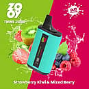 ZOOY TWINS 35000 Puffs disposable vape &mdash; Strawberry Kiwi & Mixed Berry dual flavor with smart screen, dual mesh coil, 650mAh Type-C.
