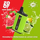 ZOOY TWINS 35000 Puffs disposable &mdash; Strawberry Watermelon & Lemon Lime dual flavor with smart screen, dual mesh coil, 650mAh Type-C rechargeable.
