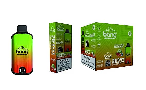 Bang 20000 Puffs Disposable Vape &ndash; Dual Mesh, Smart Screen, 25ml E-liquid, Strawberry Watermelon Flavor, 650mAh Rechargeable