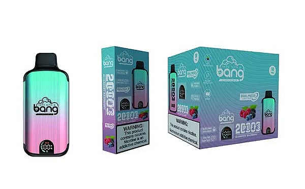 Bang 20000 Puffs Disposable Vape &ndash; Mixed Berry Flavor, Dual Mesh Coil, Smart Screen, 25ml E-liquid, 650mAh Rechargeable