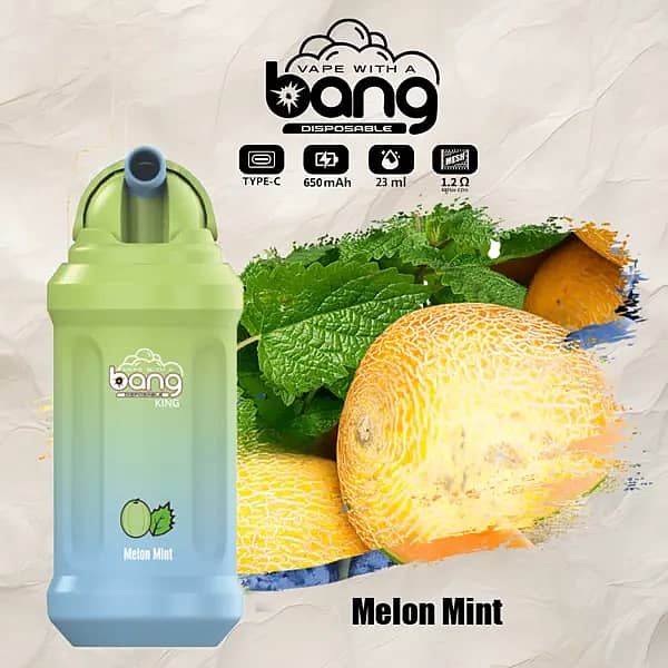 Bang King 12000 Puffs Disposable Vape Pen &ndash; Melon Mint Flavor