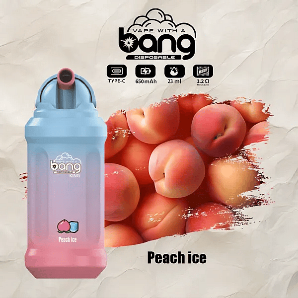 Bang King 12000 Puffs Disposable Vape Pen &ndash; Peach Ice Flavor