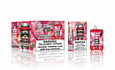 Bang King Double Crystal 20 000 bouffées jetables au goût fraise-melon d'eau, présenté avec un carton extérieur, une boîte intérieure et un dispositif de style cristal rouge clair avec un affichage de la batterie sur le devant.