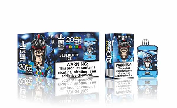 Bang King 20000 Double Crystal Disposable Vape – 25ml, Mesh Coil, LED Screen, Type-C Rechargeable – Image 9