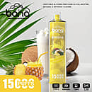Bang Shisha 15000 Puffs Pineapple Coconut Disposable Vape &ndash; 15ml E-liquid, 600mAh Type-C Rechargeable, 1.0&Omega; Mesh Coil, Tropical Pineapple with Creamy Coconut Flavor