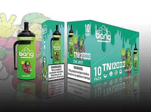 Bang TN1 2000 Cool Mint Disposable Vape &ndash; 12000 Puffs Mint Flavor 10 Pack