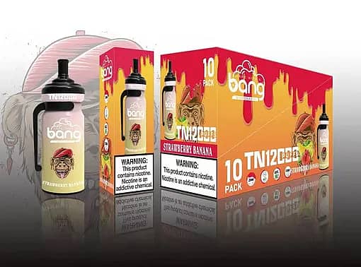 Bang TN 12000 Strawberry Banana Disposable Vape &ndash; 12000 Puffs Fruity Smooth Flavor