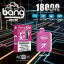 Bang Pulse 18000 Puffs Disposable Vape &ndash; Cherry Bomb flavor with Type-C charging, 650mAh rechargeable battery, 26ml e-liquid, and 1.0&Omega; mesh coil.