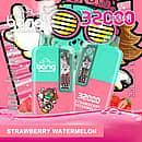 Bang 32,000-puff disposable vape, Strawberry Watermelon flavor, 32 mL e-liquid, 650 mAh Type-C, 0.5&Omega; dual-mesh coil, adjustable power, battery/e-liquid indicators.