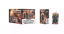 Bang King Constellation 36000 Puffs Strawberry Banana disposable vape with orange/brown galaxy packaging, single retail box, and bronze dual-screen device featuring touchable airflow and nicotine warning.