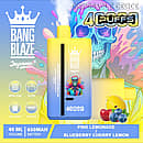 Bang Blaze 40000 Puffs disposable vape &ndash; Pink Lemonade / Blueberry Cherry Lemon with 40ml e-liquid, 650mAh USB-C rechargeable battery, and mesh coil