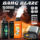 Bang Blaze 50000 Puffs Starry 50K disposable vape (Mango Peach) with dual mesh, Type-C fast charging, and 550mAh battery