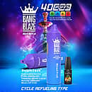 Bang Blaze 40K Refillable Vape (Shisha) cycle refueling type, Mixed Fruit, Type-C rechargeable, 40K puffs, 40ml e-liquid