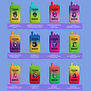 Bang Leader 80000 Puffs disposable vape 12-flavor lineup image featuring multiple three-flavor combinations