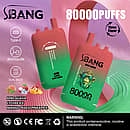Bang Leader 80000 Puffs disposable vape, three-flavor option: Kiwi Guava, Lychee Ice, Mango Peach Pineapple