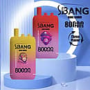 Bang Leader 80000 Puffs disposable vape with three-flavor option, shown in yellow and red gradient designs