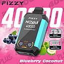 Fizzy Nova 40000 Puffs disposable vape - Blueberry Coconut Nova Plus avec gear adjustment et dual mesh coil