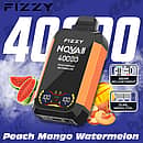 Fizzy Nova 40000 Puffs disposable vape - Peach Mango Watermelon Nova Plus avec gear adjustment et dual mesh coil
