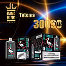 Bang King Crystal 30000 Puffs Black Dragon Ice disposable vape with retail box, mesh coil, Type-C rechargeable, 650mAh battery