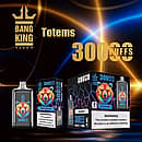 Bang King Crystal 30000 Puffs Blue Razz Ice disposable vape with retail box, mesh coil, Type-C rechargeable, 650mAh battery