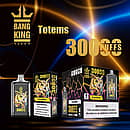 Bang King Crystal 30000 Puffs Peach Mango disposable vape with retail box, mesh coil, Type-C rechargeable, 650mAh battery