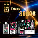 Bang King Crystal 30000 Puffs Strawberry Banana disposable vape with retail box, mesh coil, Type-C rechargeable, 650mAh battery