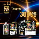 Bang King Crystal 30000 Puffs Tropical Fruit disposable vape with box packaging, mesh coil, Type-C rechargeable, 650mAh battery