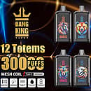 Bang King Crystal 30000 Puffs disposable vape lineup, 12 Totems, mesh coil, Type-C rechargeable, 650mAh battery