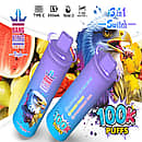 Bang King Triple 100K 3-in-1 switch disposable vape, Raspberry Watermelon, Mango Peach, Strawberry Kiwi, 100K puffs, Type-C rechargeable