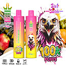 Bang King Triple 100K 3-in-1 switch disposable vape, Strawberry Raspberry, Triple Melon, Sour Mango Pineapple, 100K puffs, Type-C rechargeable