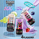 Bang Leader Stoll 100K disposable vape 4-in-1 flavors with smart display and multiple fruit options