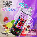Bang Leader Stoll 100K disposable vape 4-in-1 flavors &ndash; Vanilla Cola, Lemon Peach, Strawberry Raspberry Cherry Ice, and Grape Ice