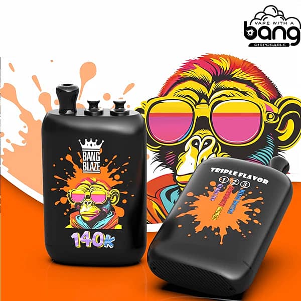 Bang Blaze 140K disposable vape &ndash; Grape Ice, Strawberry Mango & Mixed Berries triple flavors (Dual Mesh, Type-C, 550mAh)