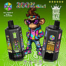 Bang Blaze 200K 6-in-1 disposable vape featuring Strawberry Blackcurrant, Pineapple Ice, Tropical Fruits, Grape Bubblegum, Blueberry Grape, and Mango Passion Fruit