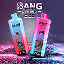 Bang Legend 110K 3-in-1 disposable vape device image showing two gradient-color vapes with 110000 puffs and Type-C charging