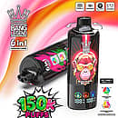 Bang Legend 150K Watermelon Ice / Watermelon Berries / Strawberry Watermelon disposable vape with 150K puffs, 6-in-1 adjustable flavors, Type-C, 850mAh, LED screen