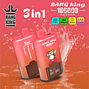 Bang King 100K 3 in 1 disposable vape in Coke Ice, Strawberry Vanilla Coke, and Cherry Cocoa flavors with 100000 puffs, Type-C charging, mesh coil, and LED screen display