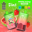 Bang King 100K 3 in 1 disposable vape in Strawberry, Watermelon, and Strawberry Watermelon flavors with 100000 puffs, Type-C charging, mesh coil, and LED screen display
