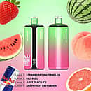 Bang Box 160K disposable vape in Strawberry Watermelon, Red Bull, Juicy Peach Ice, and Grapefruit Refresher flavors with premium high-puff rechargeable performance