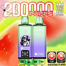 Bang Box 200K 8 in 1 disposable vape in Black Dragon Ice, Strawberry Pitaya, Triple Berry, and Cherry Cranberry flavors with 200000 puffs, smart screen display, 850mAh battery, mesh coil, and Type-C charging