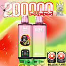 Bang Box 200K 8 in 1 disposable vape in Double Apple, Sour Apple Raspberry, Blackberry Ice, and Pineapple Peach flavors with 200000 puffs, smart screen display, 850mAh battery, mesh coil, and Type-C charging